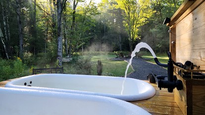 Incredible Secluded Cabin with Barrel Sauna, Fire Pit and Deck for an Unforgettable Getaway in the Finger Lakes in New York - Hammondsport, New York - glamping.directory