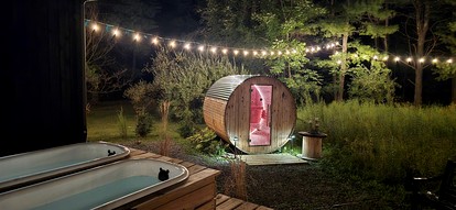 Incredible Secluded Cabin with Barrel Sauna, Fire Pit and Deck for an Unforgettable Getaway in the Finger Lakes in New York - Hammondsport, New York - glamping.directory