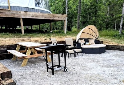Award-Winning Glamping Dome with Panoramic Pond Views near The Caverns, Coalmont TN - Coalmont, Tennessee - glamping.directory