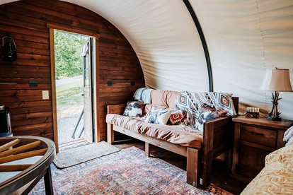 Perfectly Located Pet-Friendly Wagon Retreat in Trendy Penn Yan, NY - Penn Yan, New York - glamping.directory