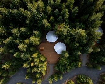 Large and Spacious Double Bell Tents Great for Families in Carson, Washington - glamping.directory