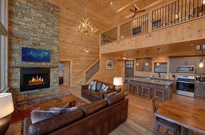 Luxury Large Glamping Destination with Private Hot Tub and Home Theater in Gatlinburg, Tennessee - Gatlinburg, Tennessee - glamping.directory