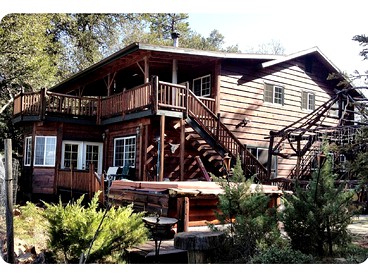 Grand Rustic Cabin Rental with Private Hot Tub near Escondido, California - glamping.directory