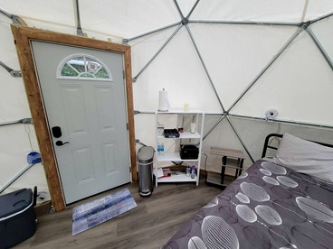 Geodome on Creek, Great Getaway, WIFI & Hot Shower near Boone, NC - Purlear, North Carolina - glamping.directory