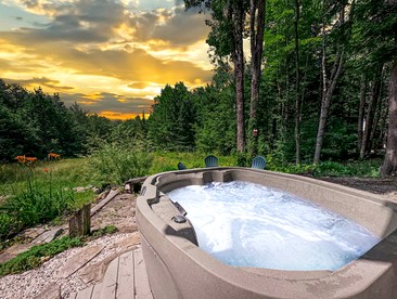 Peaceful Countryside Cabin with Hot-Tub and Fire Pit in Maine - Sweden, Maine - glamping.directory