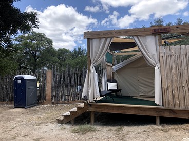 Hip, Lake Front Glamping Tent on a Magical Retreat Property in Austin - Spicewood, Texas - glamping.directory