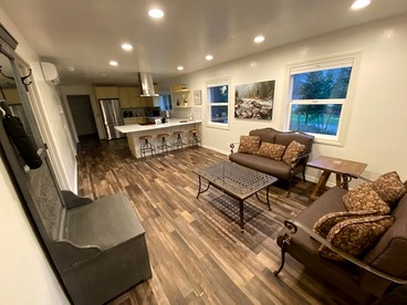 Beautiful Blue Cabin Nestled on a Hill with Beautiful Mountain Views for a Relaxing Getaway by the Trinity River in California - Big Flat, California - glamping.directory
