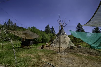 Incredible Secluded Tipi Nestled Amidst Trees and Fire Pit Provided in Garden Valley, Idaho - glamping.directory