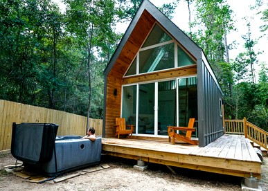 Luxury Cabin with Private Hot Tub - Cueta, Montgomery, TX - Montgomery, Texas - glamping.directory