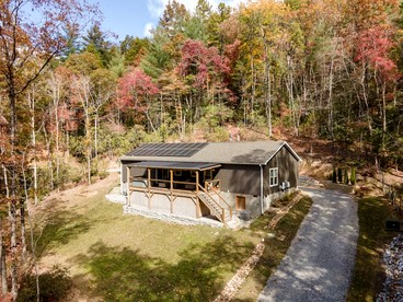 Tranquil Riverfront Retreat with Hot Tub near Waterfalls & Pisgah National Forest, Brevard NC - glamping.directory
