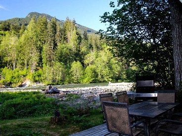 Riverside Cabin Camping Rental in the Central Cascades - Skykomish, Washington - glamping.directory