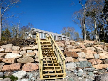 Stunning Waterfront Beach House with Private Beach and Fire Pits near Bar Harbor, Ellsworth Maine - Ellsworth, Maine - glamping.directory
