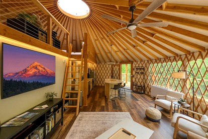 Scenic Woodland Yurt with Stargazing Dome & Firepit near Carson, Washington - Carson, Washington - glamping.directory
