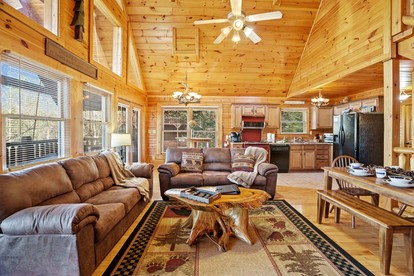 Stunning Log Cabin with Movie Theatre & Hot Tub near Arts and Crafts District in Gatlinburg, TN - Gatlinburg, Tennessee - glamping.directory