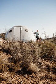 Space Pod 002 at Space Cowboys in Terlingua, TX - Terlingua, Texas - glamping.directory
