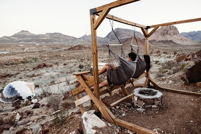 Space Pod 002 at Space Cowboys in Terlingua, TX - Terlingua, Texas - glamping.directory