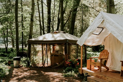 Serene Safari Tent For a Glamping by Getaway Rickett's Glenn State Park Nestled in the Heart of Huntington Mills, Pennsylvania - Shickshinny, Pennsylvania - glamping.directory