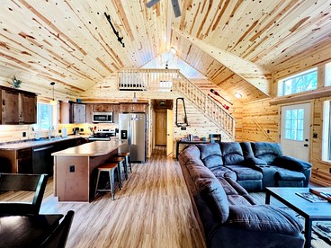 Outstanding Retreat with Dock, Game Space and Lake Views in Wisconsin - Stone Lake, Wisconsin - glamping.directory