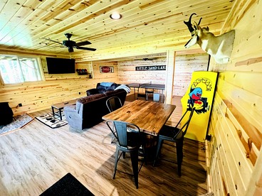 Outstanding Retreat with Dock, Game Space and Lake Views in Wisconsin - Stone Lake, Wisconsin - glamping.directory