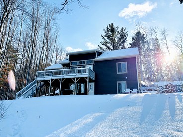 Outstanding Retreat with Dock, Game Space and Lake Views in Wisconsin - Stone Lake, Wisconsin - glamping.directory