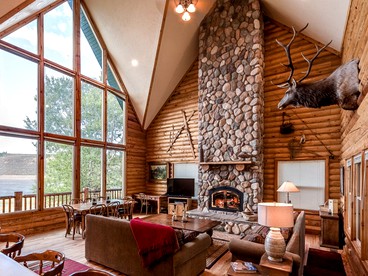 Waterfront Log Cabin Rental with Wood-Burning Stove near Salt Lake City, Utah - Scofield, Utah - glamping.directory