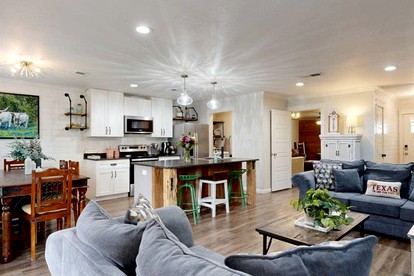 Modern Farmhouse Escape with Patio & Fire Pit in Bryan, Texas - glamping.directory