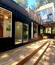 Outstanding Forest Container with Water Views and BBQ in Texas - Grimes County, Texas - glamping.directory
