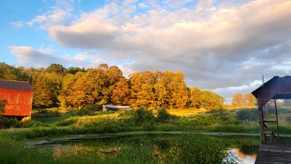 Coastal Style Bus Farm Retreat with Pond Dock and Peaceful Nature Views in Stillwater, Pennsylvania - Stillwater, Pennsylvania - glamping.directory