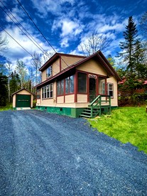 Stunning Waterfront Cabin with Fire Pit, Porch and Deck in Maine - Greenville, Maine - glamping.directory