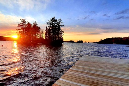 Stunning Waterfront Cabin with Fire Pit, Porch and Deck in Maine - Greenville, Maine - glamping.directory