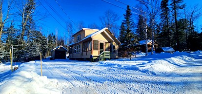 Stunning Waterfront Cabin with Fire Pit, Porch and Deck in Maine - Greenville, Maine - glamping.directory