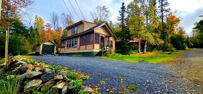 Stunning Waterfront Cabin with Fire Pit, Porch and Deck in Maine - glamping.directory