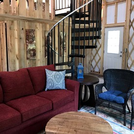 Sunny Yurt Rental with a Beautiful Interior on the New River in Virginia - Rich Creek, Virginia - glamping.directory