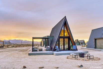 Luxury A-Frame with Furnished Deck in Terlingua, Texas - Terlingua, Texas - glamping.directory