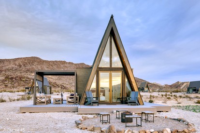 Luxury A-Frame with Furnished Deck in Terlingua, Texas - Terlingua, Texas - glamping.directory