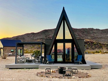 Luxury A-Frame with Furnished Deck in Terlingua, Texas - Terlingua, Texas - glamping.directory