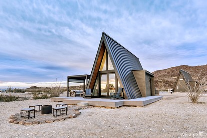 Luxury A-Frame with Furnished Deck in Terlingua, Texas - Terlingua, Texas - glamping.directory