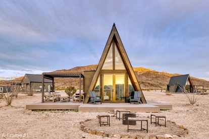 Luxury A-Frame with Furnished Deck in Terlingua, Texas - Terlingua, Texas - glamping.directory