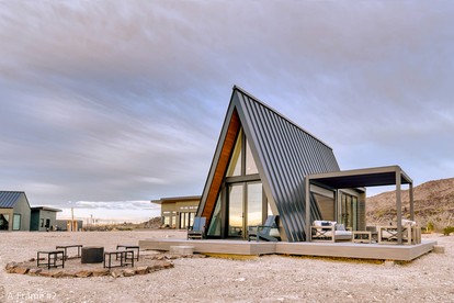 Luxury A-Frame with Furnished Deck in Terlingua, Texas - Terlingua, Texas - glamping.directory