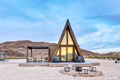 Luxury A-Frame with Furnished Deck in Terlingua, Texas - Terlingua, Texas - glamping.directory