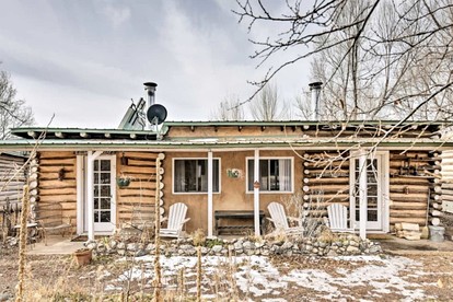 Charming Log Cabin Rental on Eco-Farm near Taos Ski Valley - glamping.directory
