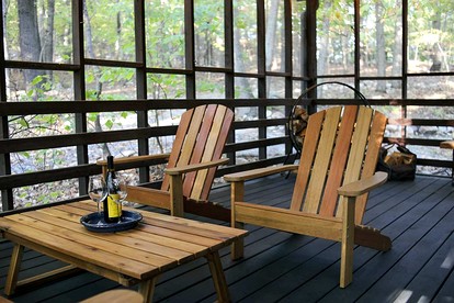 Rustic Mountain Cabin with Porch & Fire Pit in New Market, Virginia - New Market, Virginia - glamping.directory