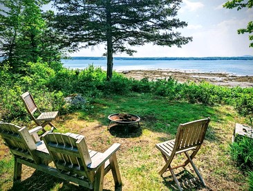 Serene Waterfront Beach House with Private Shoreline & Fire Pit Near Acadia National Park | Trenton, Maine - Trenton, Maine - glamping.directory