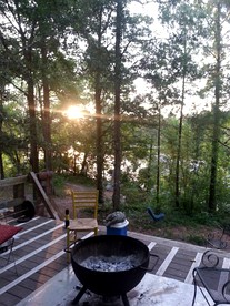 Eclectic Riverfront Log Cabin and Artist Retreat for Groups in Castle Hayne, North Carolina - Castle Hayne, North Carolina - glamping.directory