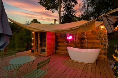 Spectacular Scenery Awaits: Modern Tiny House with Sauna in Coldspring, TX - Coldspring, Texas - glamping.directory
