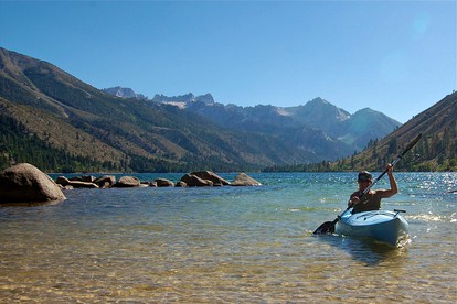 Rustic Trailer Rental on the Shores of Bridgeport Reservoir, California - Bridgeport, California - glamping.directory