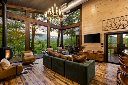 Enormous Cabin Luxury Interior and Game Room in Cherry Log, Georgia - Cherry Log, Georgia - glamping.directory