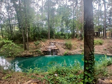 Serene Forest Retreat Home with Waterfall Pool, Creek & Kayak Access near Houston, Grimes County, Texas - Grimes County, Texas - glamping.directory