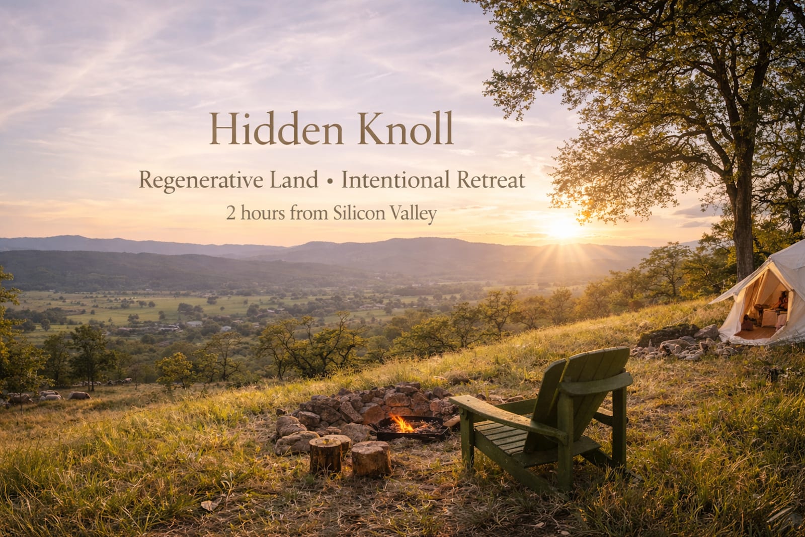 Hidden Knoll Farm - Panoramic View - Hidden Valley Lake, California - glamping.directory