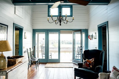 Spacious Luxury Getaway at Restored Ranch Cabin Rental near Austin, Texas - New Ulm, Texas - glamping.directory